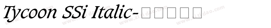 Tycoon SSi Italic字体转换
